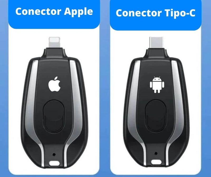 Carregador Inteligente de Emergência - iPhone iOs / Android Conector Tipo-C